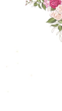 Çiçek çerçeveli animasyon şablonunun dikey videosu. Botanik çiçek yaprakları. Çevrimiçi selamlaşma ya da sosyal medyada düğün davetiyeleri için uygundur. Ve242