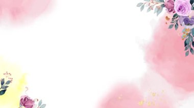 Suluboya Çiçek Geniş Ekran Video