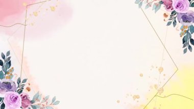 Botanik Çiçekli Düğün Çerçevesi