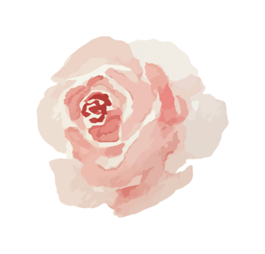 Zarif bir pembe gülün suluboya çizimi, sanatsal tasarımlar için mükemmel..