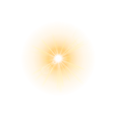 Parlak turuncu ışık parlıyor, ışık ve enerji saçıyor..