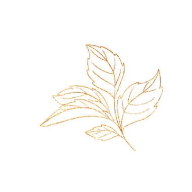 Siyah Arkaplanda Altın Parıldayan Yaprak Tasarımı: Zarif Dekoratif Element