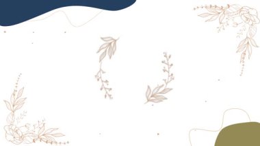 Renkli çiçekli güzel bir çerçeve ve ortasında defne çelengi.