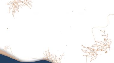 Çiçek desenli beyaz ve altın bir arka plan.