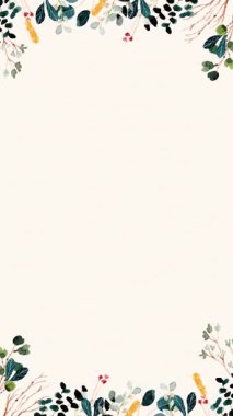 Düğün Çiçeği Çerçevesi. Dikey Video