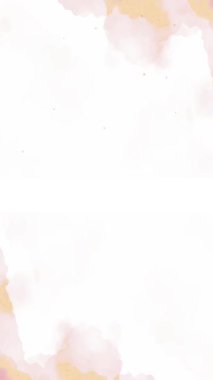 Altın Çiçekler Pembe Bulut Arkaplanı