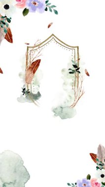 Renkli Orman Düğün Çerçevesi
