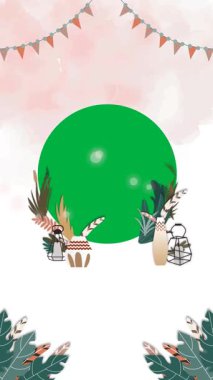 Çiçek Yeşil Ekran Çelengi Videosu