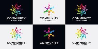 Paket topluluk logosu tasarımını yaratıcı kavrama sahip ilk harf C, Z, G ile ayarla.