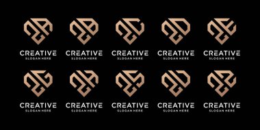 Yaratıcı demet monogram logo dizayn şablonu ilk harf z ile diğer harfleri birleştirildi. İş dünyası ve kişisel ikonlar. Premium Vektörü