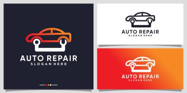 Yaratıcı konsept Premium Vektör ile otomatik logo tasarım araba servisi