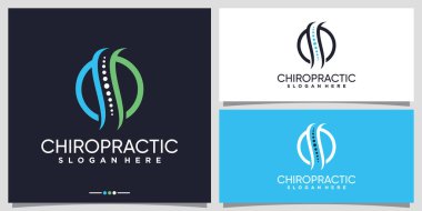 Çember konsepti Premium Vektör olan Kayropraktik logo tasarımı