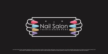 Oje logosu modern stil konsepti Premium Vector olan kadınlar için ilham kaynağı.