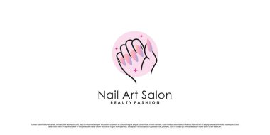 Yaratıcı element Premium Vector ile tırnak cilası güzellik salonu için logo tasarımı