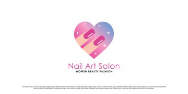 Yaratıcı element Premium Vector ile tırnak cilası güzellik salonu için logo tasarımı