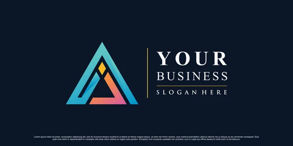 Icono Triángulo Colorido Diseño Logotipo Inspiración Para Negocios Con Concepto — Vector de stock