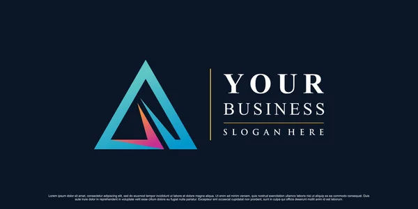 Inspiração Design Logotipo Ícone Triangular Colorido Para Negócios Com Conceito — Vetor de Stock