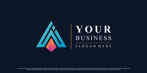 Inspiração Design Logotipo Ícone Triangular Colorido Para Negócios Com Conceito — Vetor de Stock