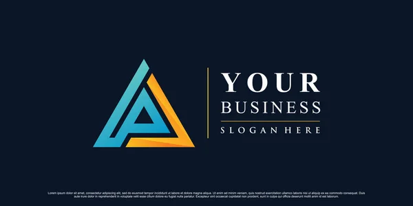 Inspiração Design Logotipo Ícone Triângulo Abstrato Para Negócios Com Conceito — Vetor de Stock