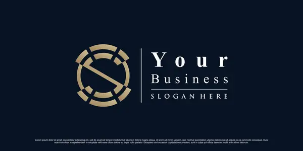 Modelo Logotipo Carta Criativa Para Negócios Com Cor Estilo Gradiente — Vetor de Stock
