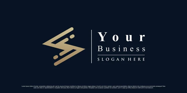 Creative Letter Logo Template Business Golden Gradient Style Color Premium — Stock Vector