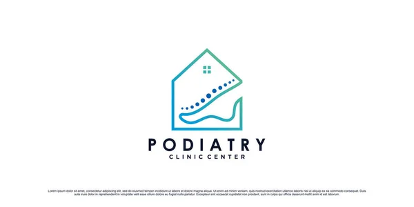 stock vector Podiatry clinic logo design for massage therapy with ankle and home concept Premium Vector