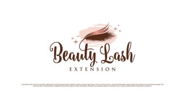Kuaför salonu için eşsiz bir konsept ve yaratıcı element olan kirpik logo tasarımı