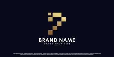 Altın gradyan P harfi logo tasarımı şirket veya kişisel için eşsiz bir kavram olan Premium Vektörü