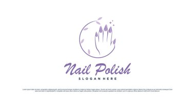 Daire konsepti ve yaratıcı element Premium Vector ile tırnak cilası tasarımı