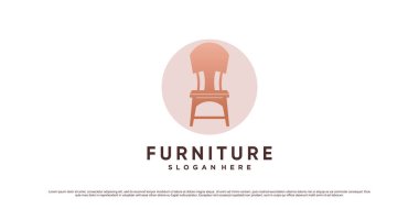 Yaratıcı element Premium Vektör ile iç özellikler için mobilya logosu tasarımı şablonu