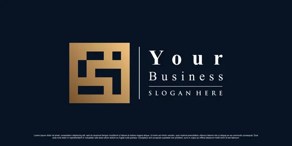 Dopis Ikona Logo Design Šablona Zlatým Přechodem Styl Barvy Premium — Stockový vektor