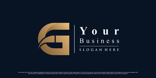 Letter Icon Logo Design Template Golden Gradient Style Color Premium — Stock Vector