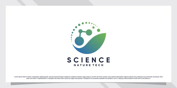Yaprak ve şekil konsepti Premium Vektörü olan biyolojik teknoloji için bilim molekülü logosu tasarımı
