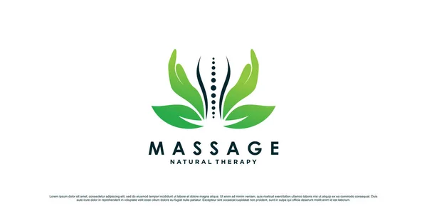 Kemik konsepti ve yaratıcı element Premium Vektörü ile Masaj Logosu Tasarımı