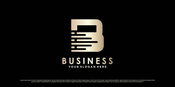 モノグラムのロゴデザイン 創造的なコンセプトのプレミアムベクターとのビジネスや個人的なための最初の文字B — ストックベクタ