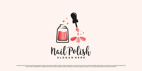 stock vector Nail polish logo design for nail art studio with bottle icon and unique concept Premium Vector