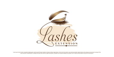 Yaratıcı element kavramına sahip makyaj salonu için logo tasarımı şablonu