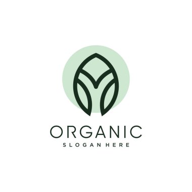 Modern konsept fikri olan doğa logo vektör tasarımı