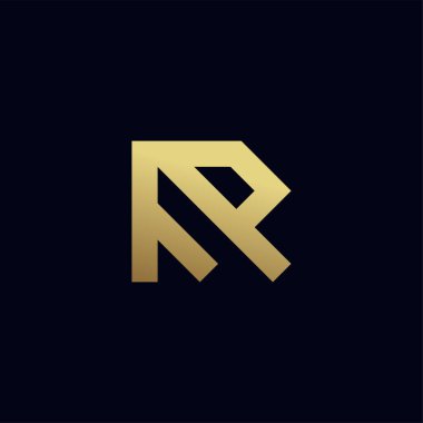 Modern ve basit biçimli R harfi logo vektörü