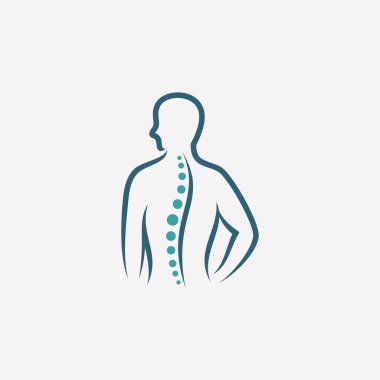 Yaratıcı element kavramına sahip kiropraktik logo tasarımı vektör omurga simgesi logosu