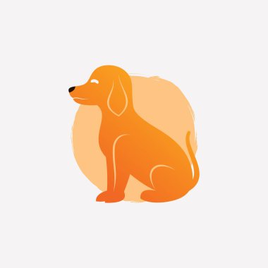 Dog logo design vector illustration with creative element concept clipart