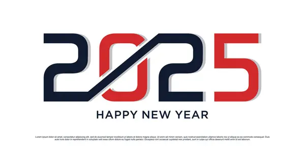Yeni yılın kutlu olsun 2025 tasarım metin vektör illüstrasyonu yeni yıl kutlaması konsepti
