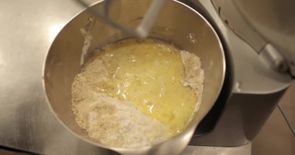 Preparation Dough Professional Electric Mixer Professional Dough Mixer Modern Appliances — Stock Video