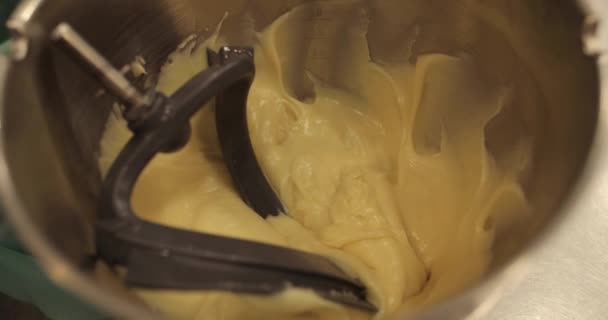 Lavoro Frullatore Professionale Impastare Pasta Preparazione Dell Impasto Mixer Elettrico — Video Stock