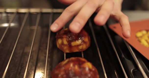Cozinhar Recheios Maçã Para Tortas Com Maçãs Geléia Forno Uma — Vídeo de Stock