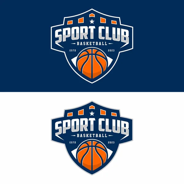 Basketball Club Logo Emblem Designs Ball Sport Badge Vector Illustration — Stock Photo, Image