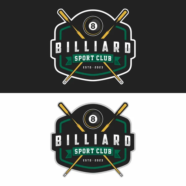 Torneo Del Logo Del Team Club Sportivo Biliardo Torneo Template — Foto Stock