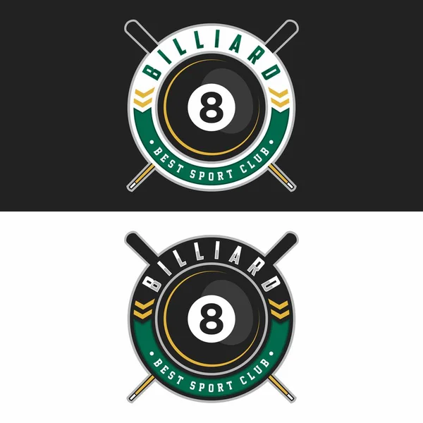 Billiard Sports Team Club Logo Championship Tournament Template Vector