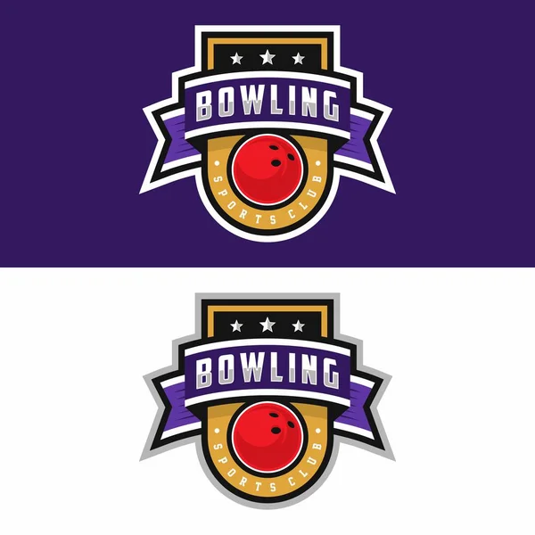 Etichetta Vettoriale Del Bowling Logo Del Campionato Bowling Illustrazione Vettoriale — Foto Stock