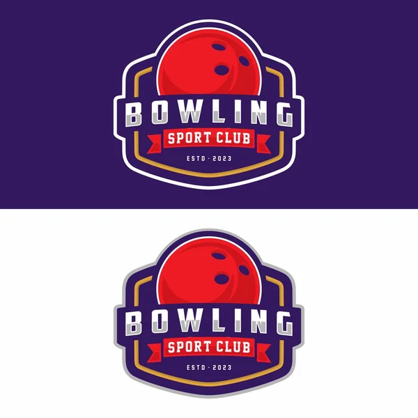 Vector Label Van Bowling Logo Van Het Bowlingkampioenschap Vectorillustratie — Stockfoto